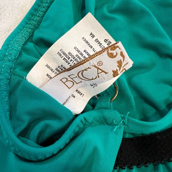Becca Green Ruffled Swimsuit. Size S. - Picture 3 of 3